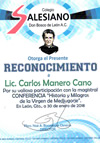 Reconocimiento al Lic. Carlos Manero Cano